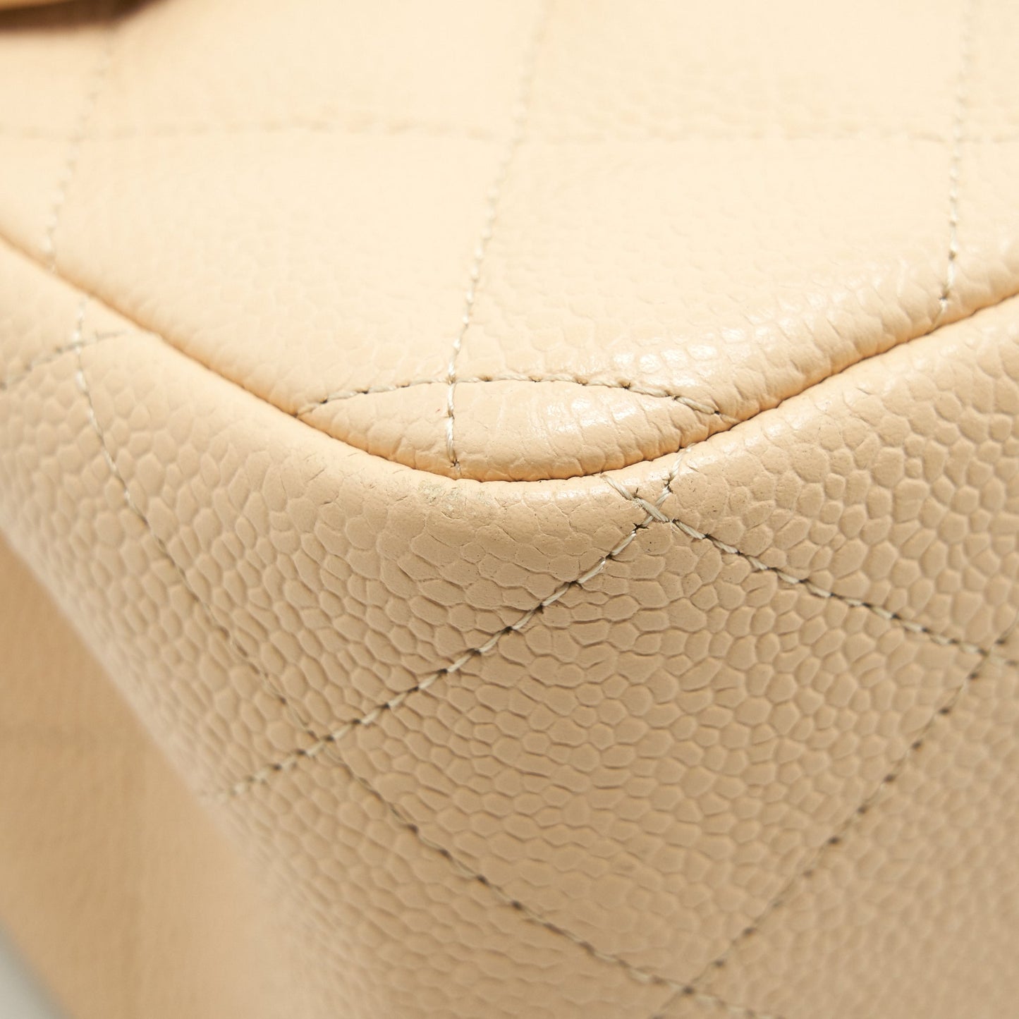 Chanel Classic Jumbo double flap Bag caviar beige