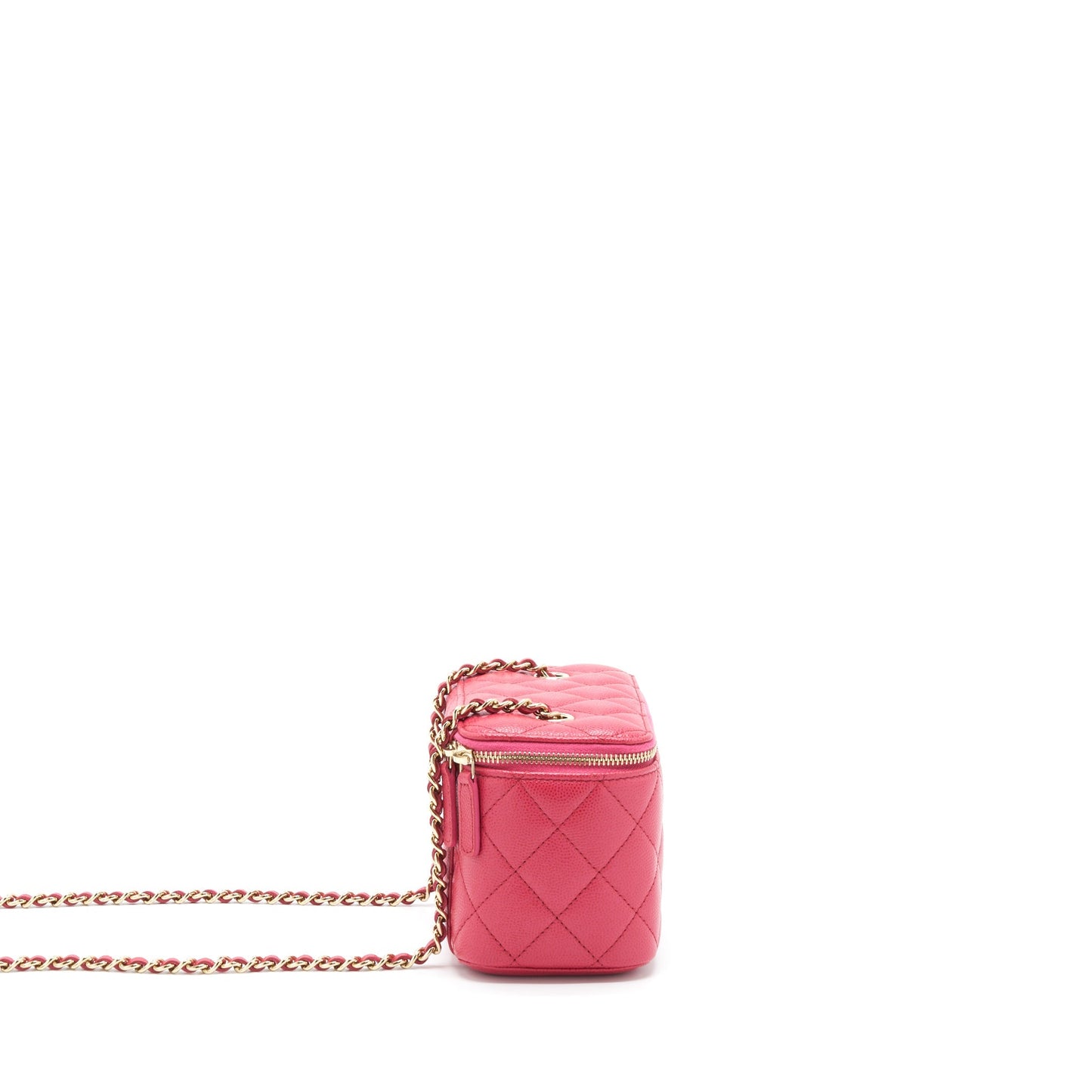 Chanel Long Vanity Case Caviar Hot Pink L