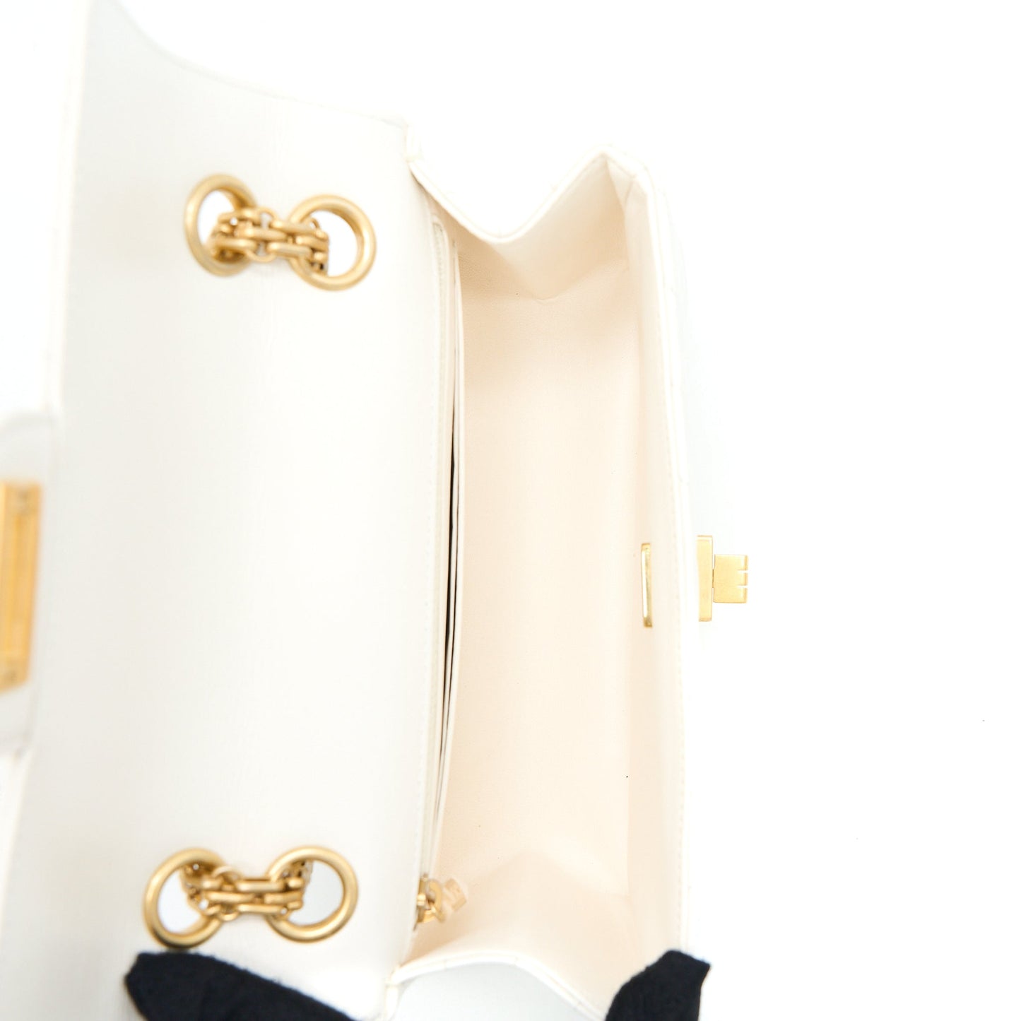 Chanel Mini 2.55 Reissue Chevron Flap Bag Aged Calfskin White Brushed  (Microchip)