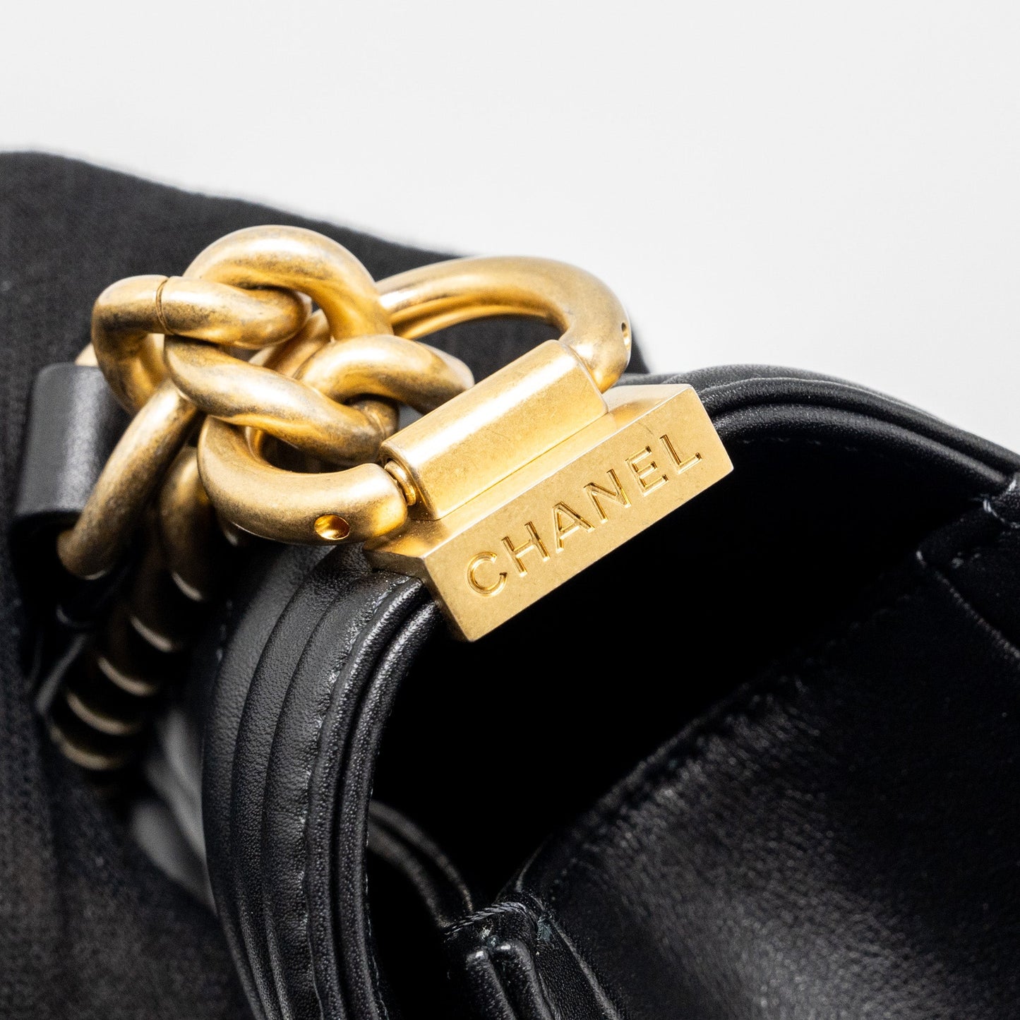Chanel Medium Boy Bag Smooth Calfskin Black  (Microchip)