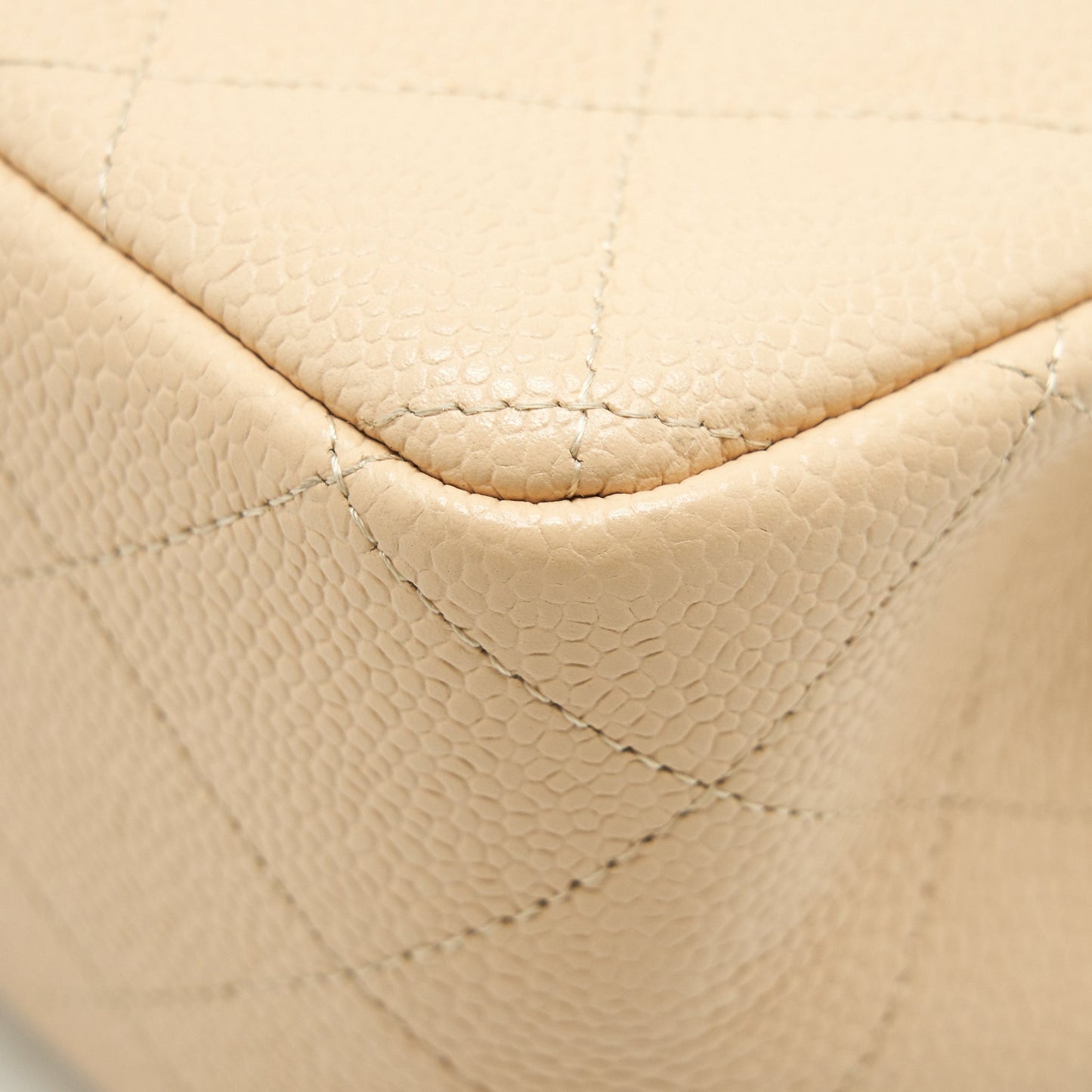 Chanel Classic Jumbo double flap Bag caviar beige