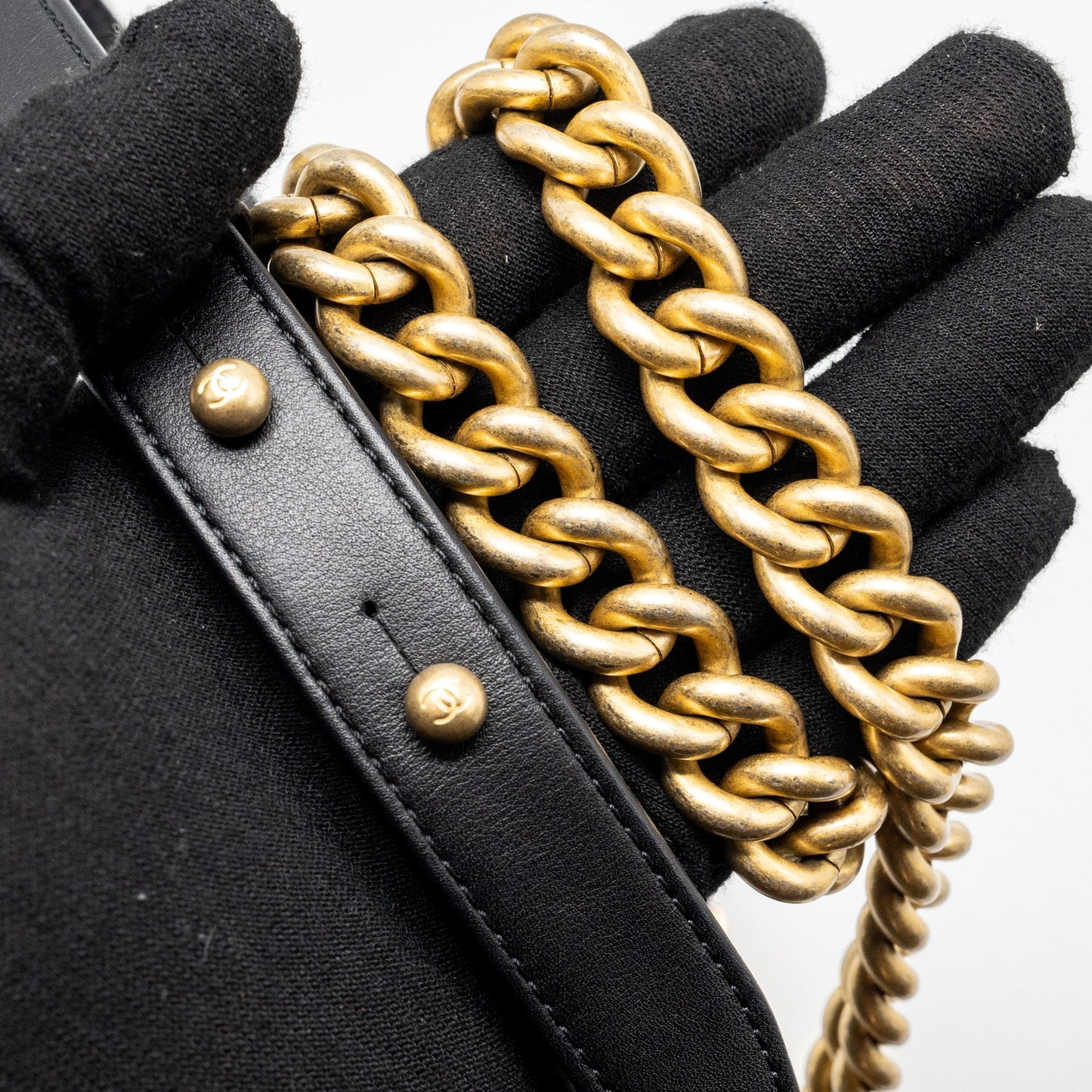 Chanel Medium Boy Bag Smooth Calfskin Black  (Microchip)