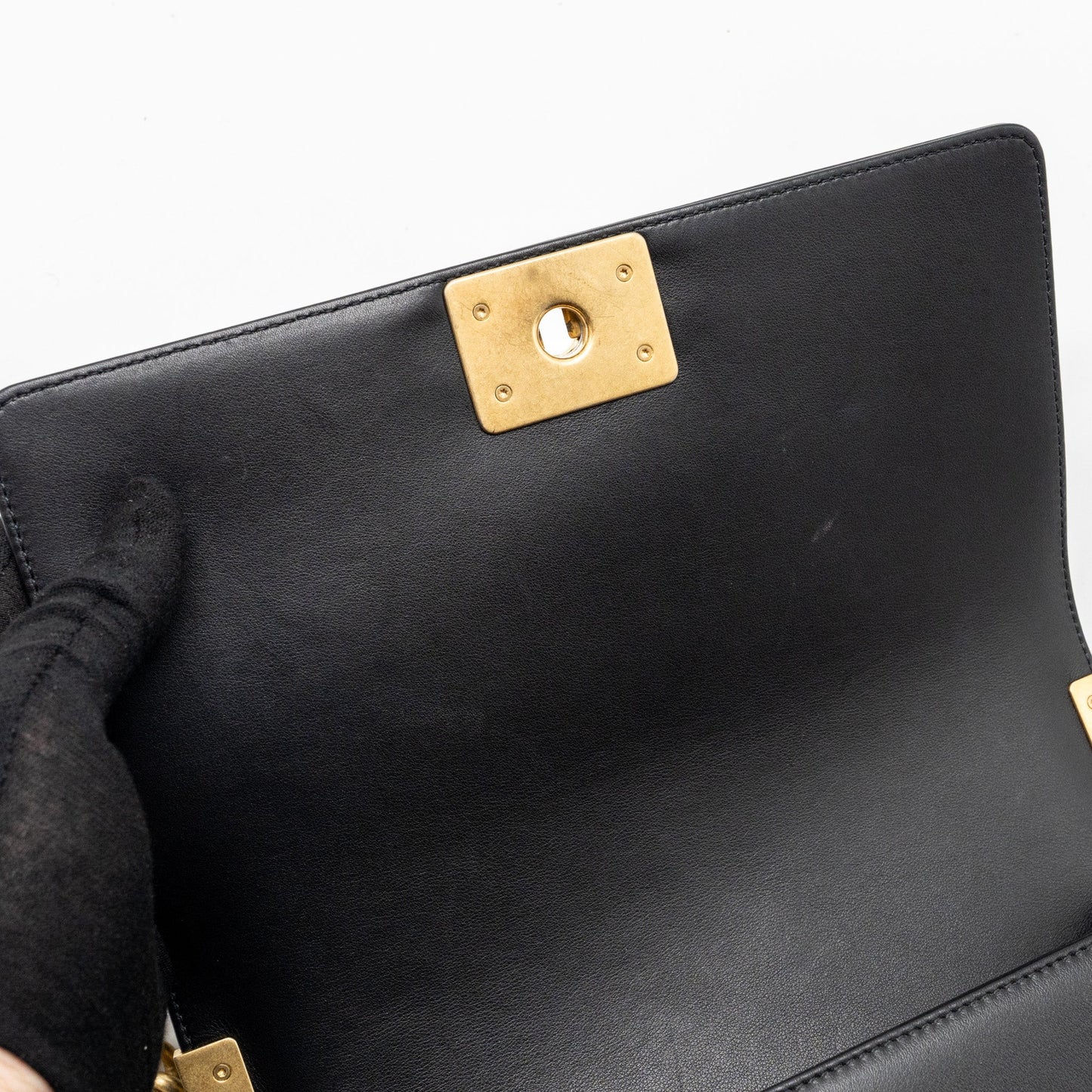 Chanel Medium Boy Bag Smooth Calfskin Black  (Microchip)