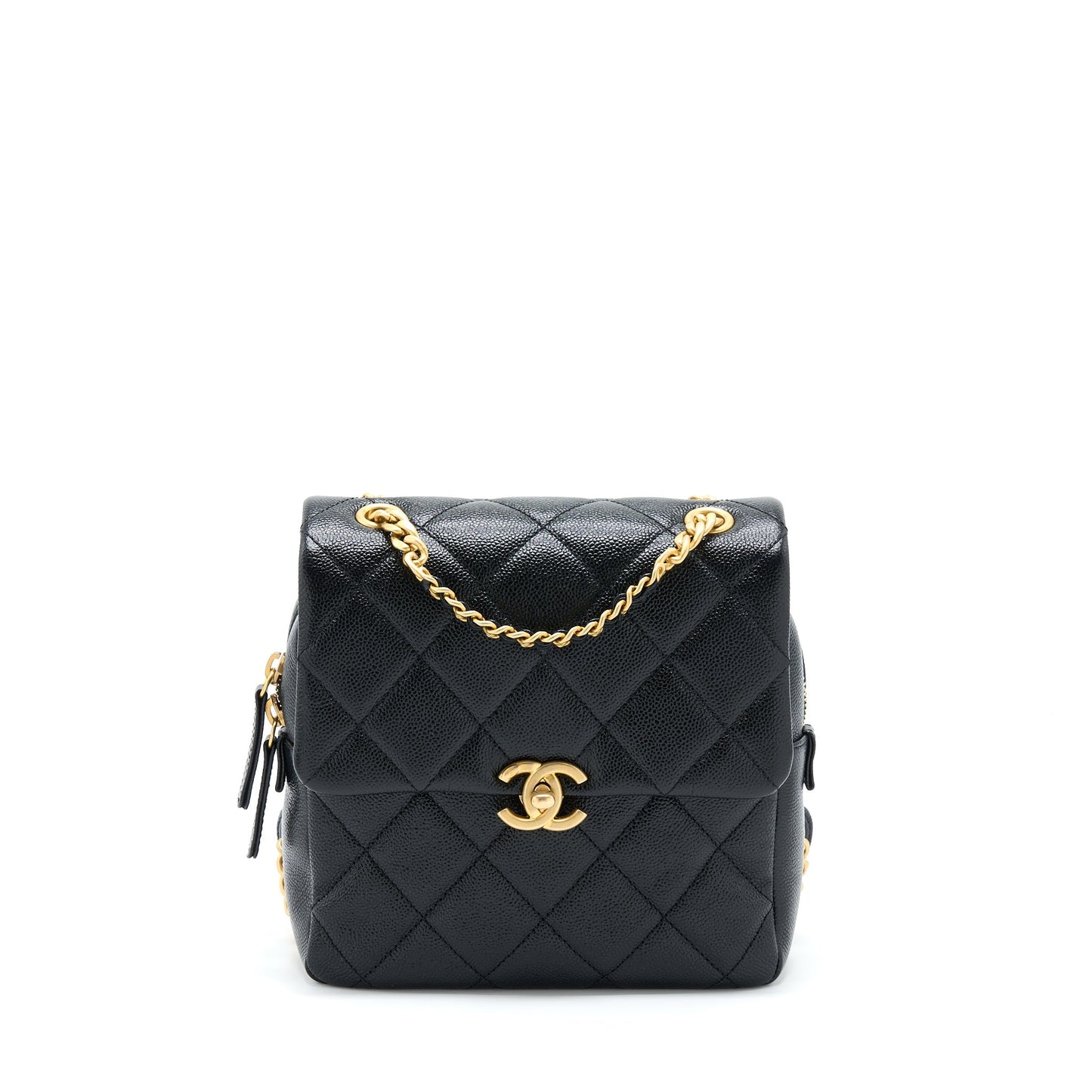Chanel 22P Flap Backpack Caviar Black