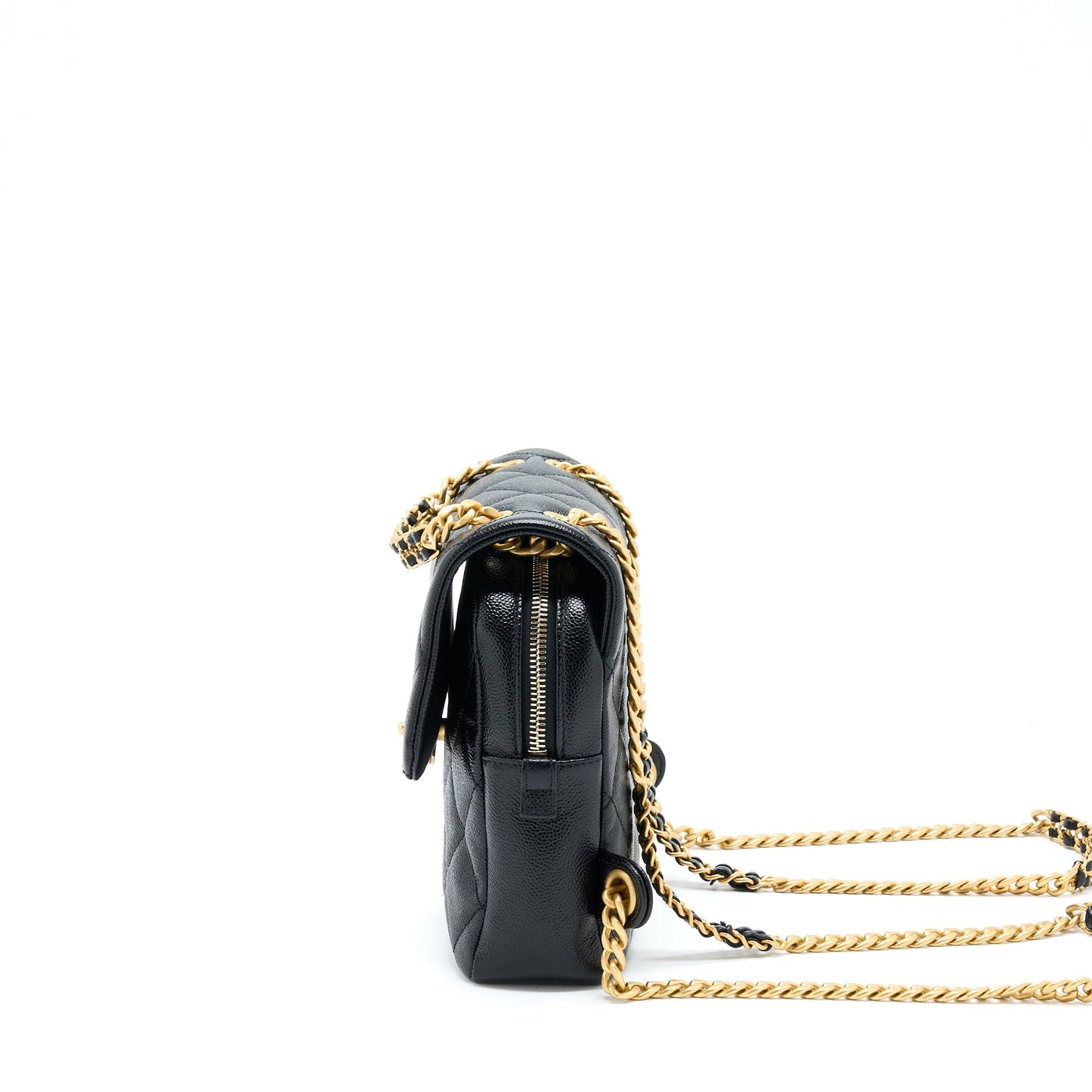 Chanel 22P Flap Backpack Caviar Black