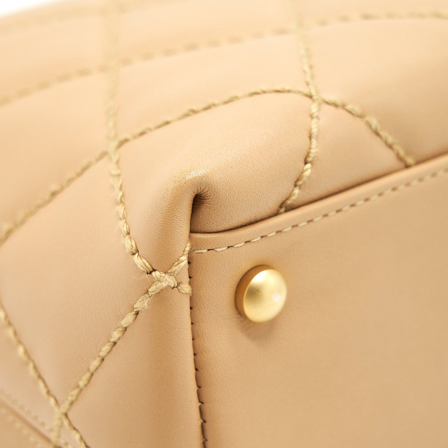 Chanel  Quilted beige Shoulder Bag