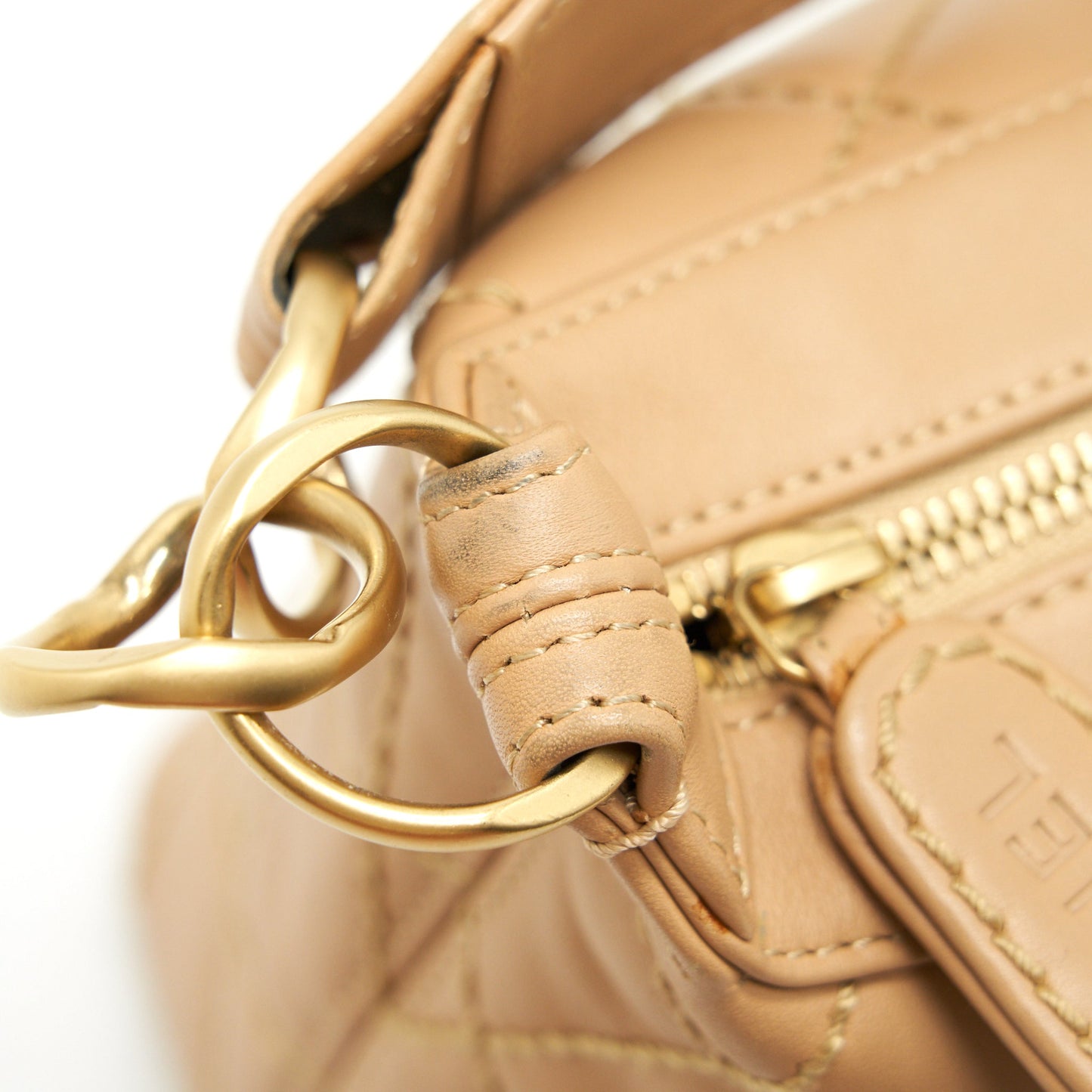 Chanel  Quilted beige Shoulder Bag