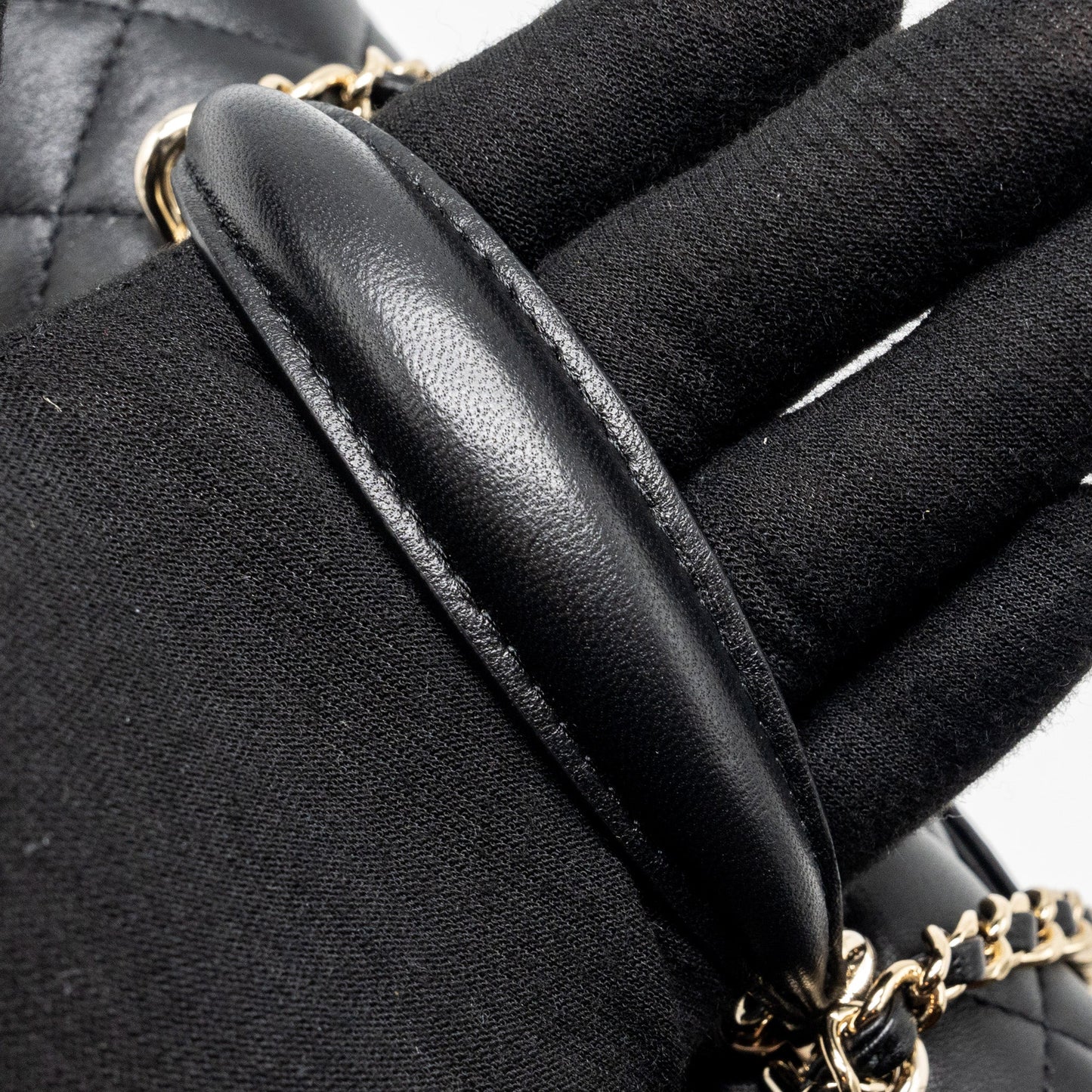 Chanel Top Handle Mini Rectangular Flap Bag Lambskin Black L (Microchip)