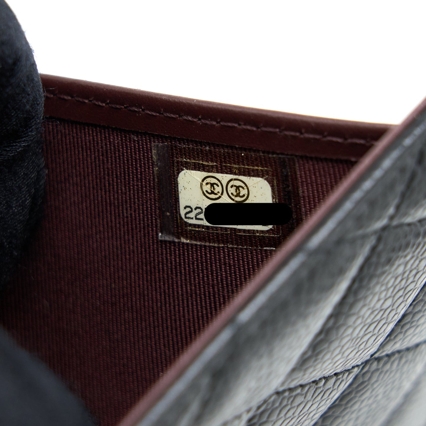 Chanel Small Classic Compact Wallet Caviar Black