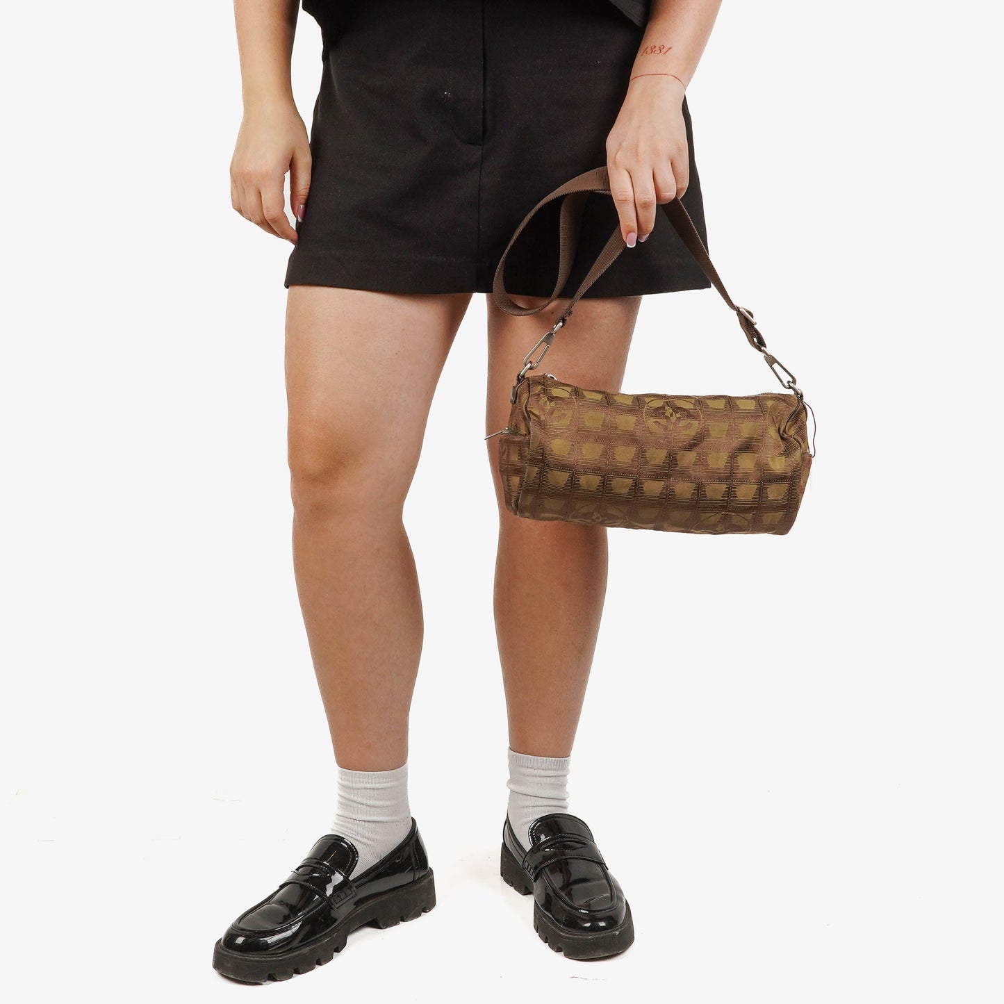 Chanel Beige New Travel Line Nylon Bag