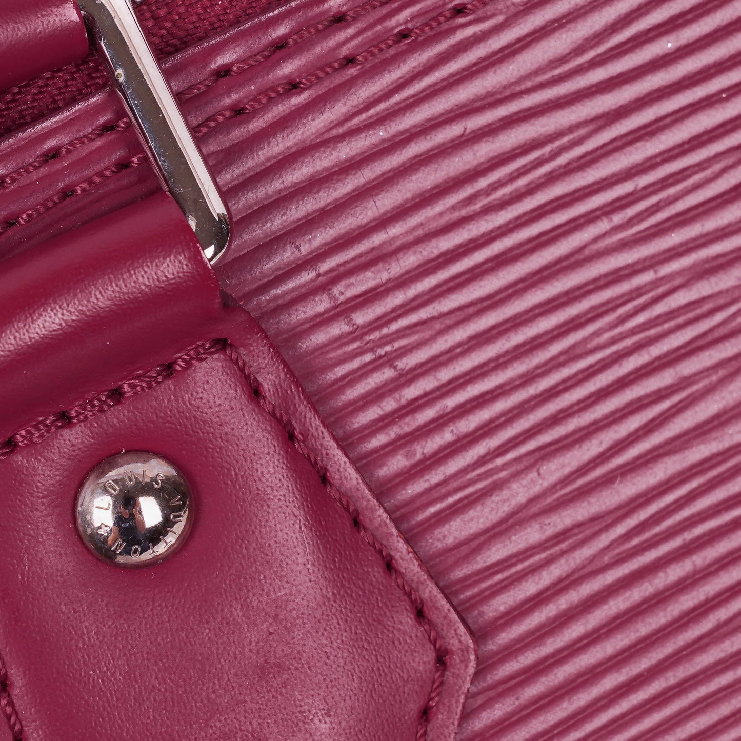 Louis Vuitton Alma BB EPI Fuchsia Leather Handbag