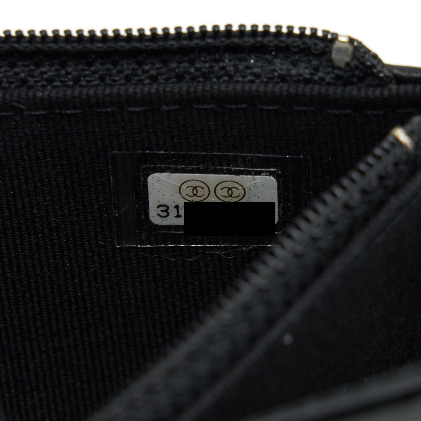 Chanel Giant Pearl Clutch with Chain Calfskin Black L