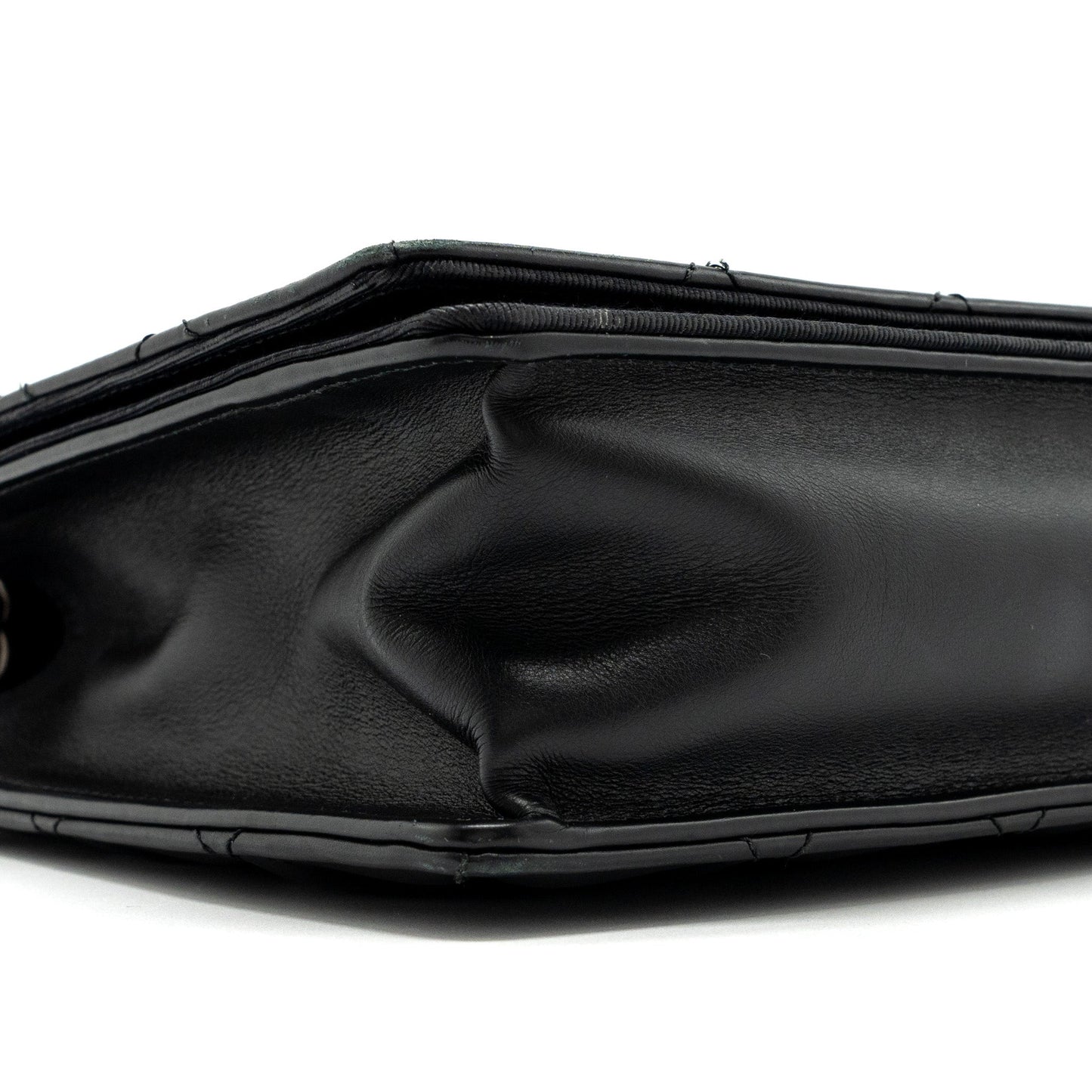 Chanel Quilted Flap Bag Calfskin Black Ruthenium Hardware