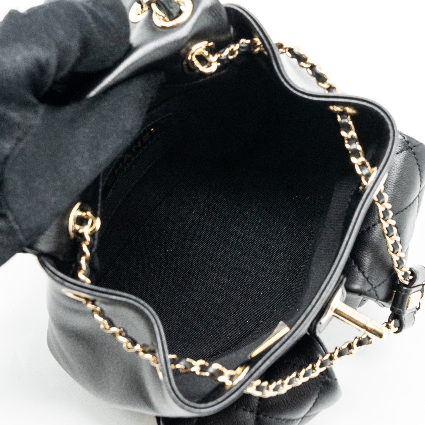 Chanel 23A mini triple pack backpack calfskin black L (microchip )