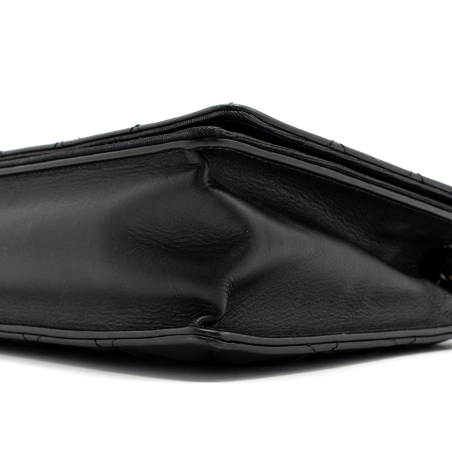 Chanel Quilted Flap Bag Calfskin Black Ruthenium Hardware