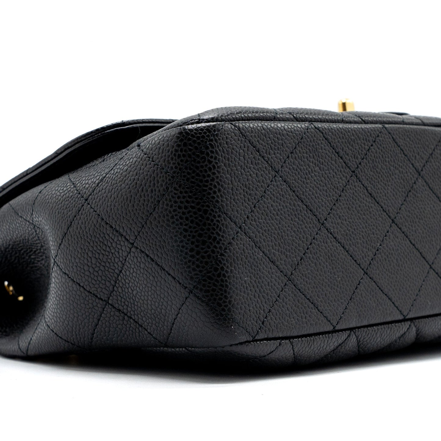 Chanel classic jumbo single flap bag caviar black