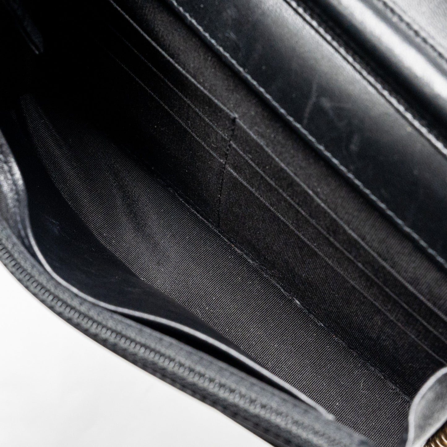CHANEL Boy Wallet On Chain Lambskin Black Brushed