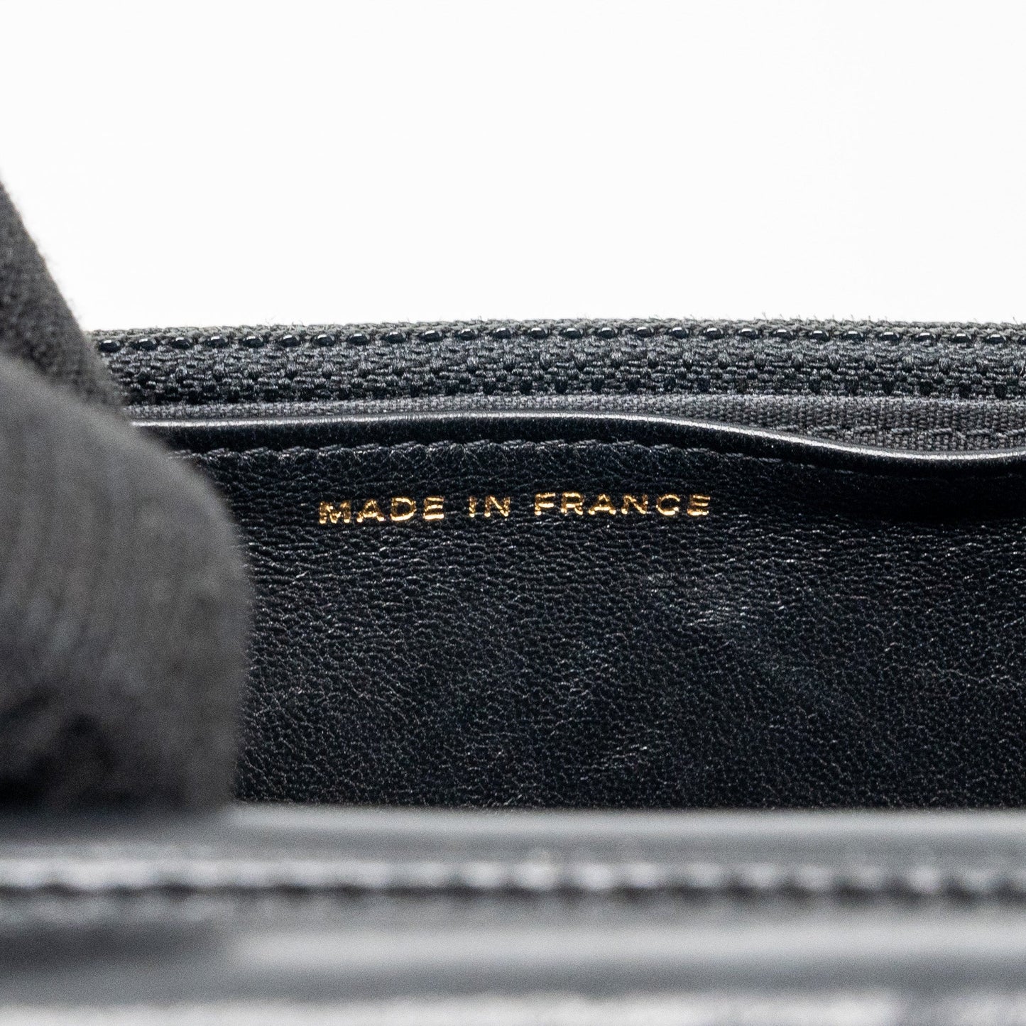CHANEL Boy Wallet On Chain Lambskin Black Brushed