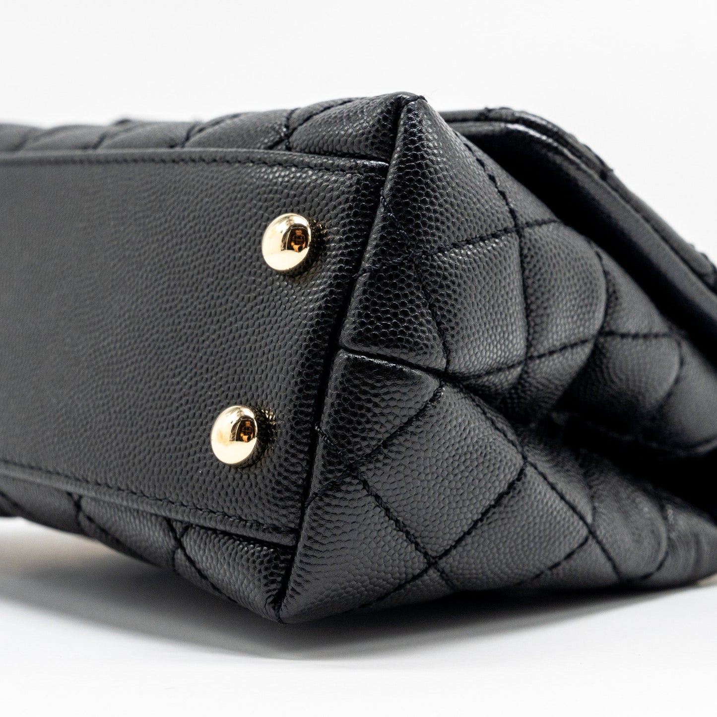 Chanel mini coco handle Caviar black L