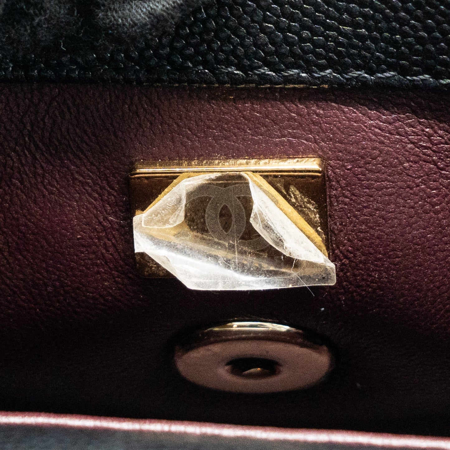 Chanel Coco Handle Extra Mini With Lizard Embossed Handle Caviar Black L(microchip)