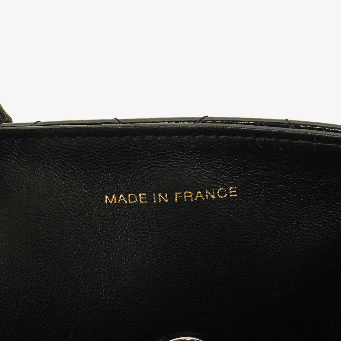 Chanel Small Single Black Quilted Patent Leather Flap Bag