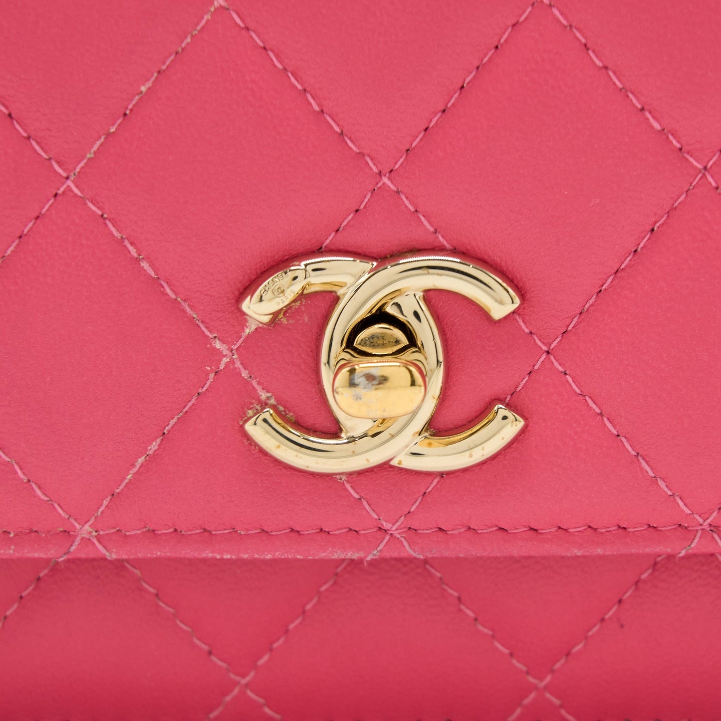 Chanel Trendy CC Wallet On Chain Lambskin Pink L