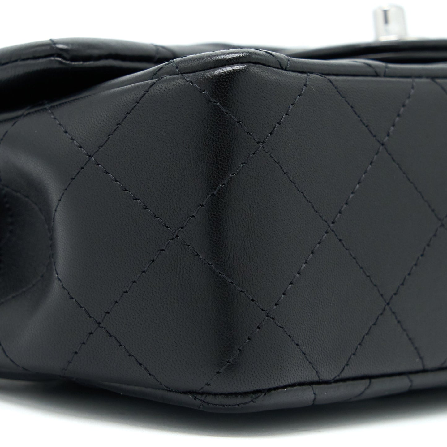 Chanel Mini Rectangular Lambskin Black (Microchip)