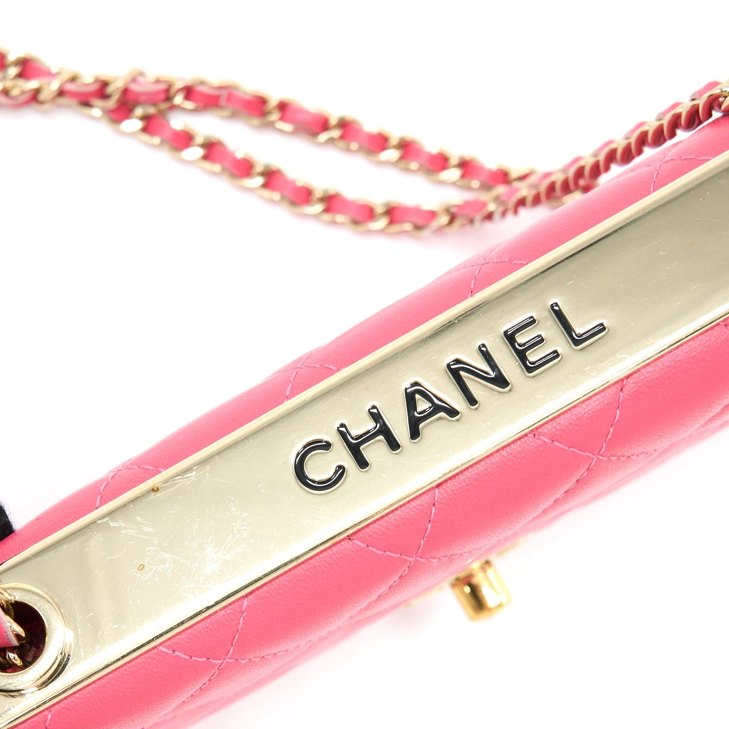 Chanel Trendy CC Wallet On Chain Lambskin Pink L