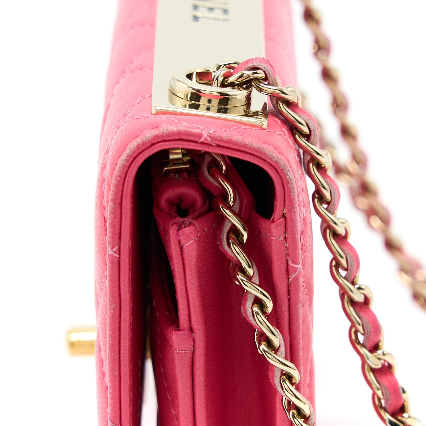 Chanel Trendy CC Wallet On Chain Lambskin Pink L