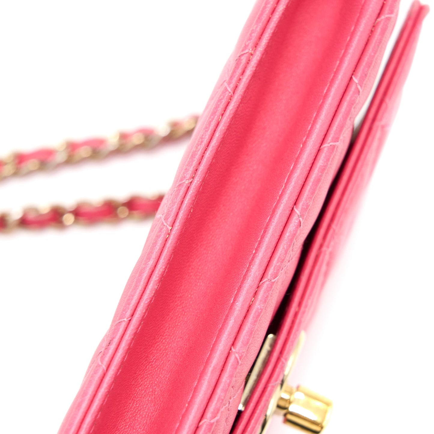 Chanel Trendy CC Wallet On Chain Lambskin Pink L