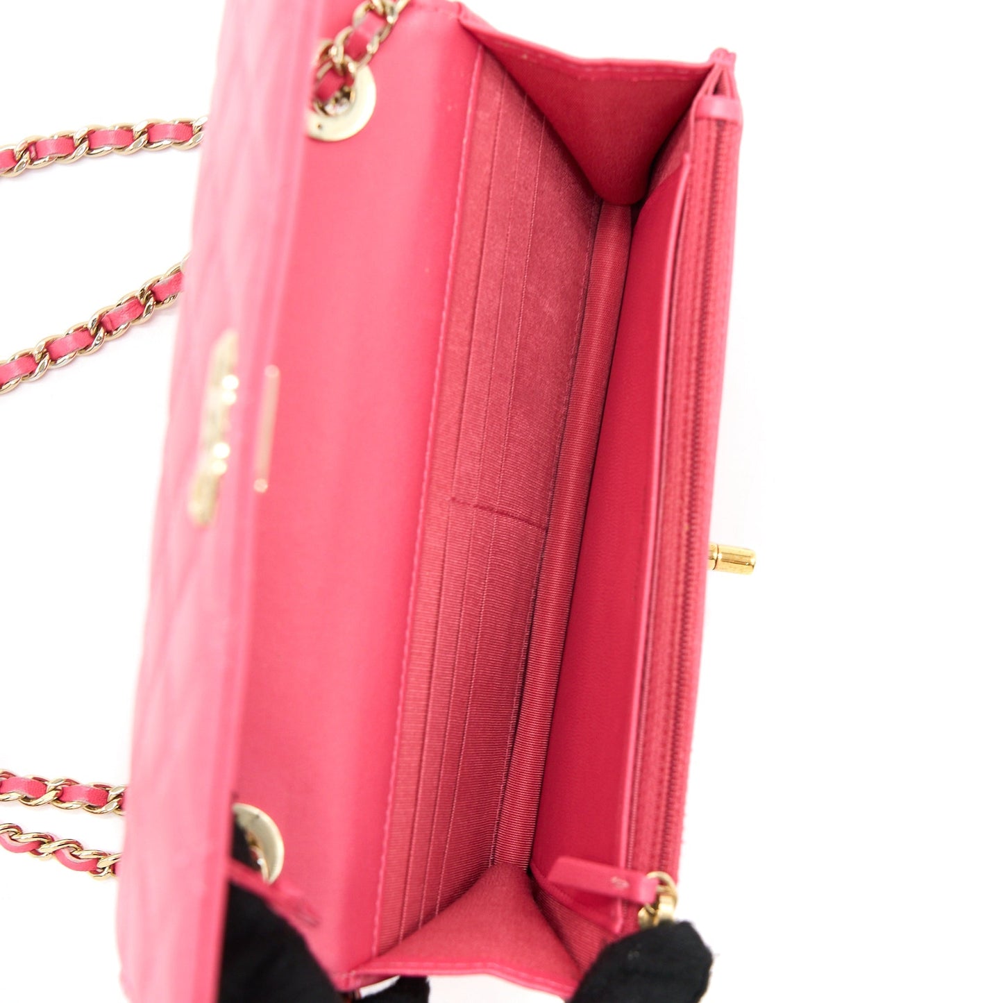 Chanel Trendy CC Wallet On Chain Lambskin Pink L