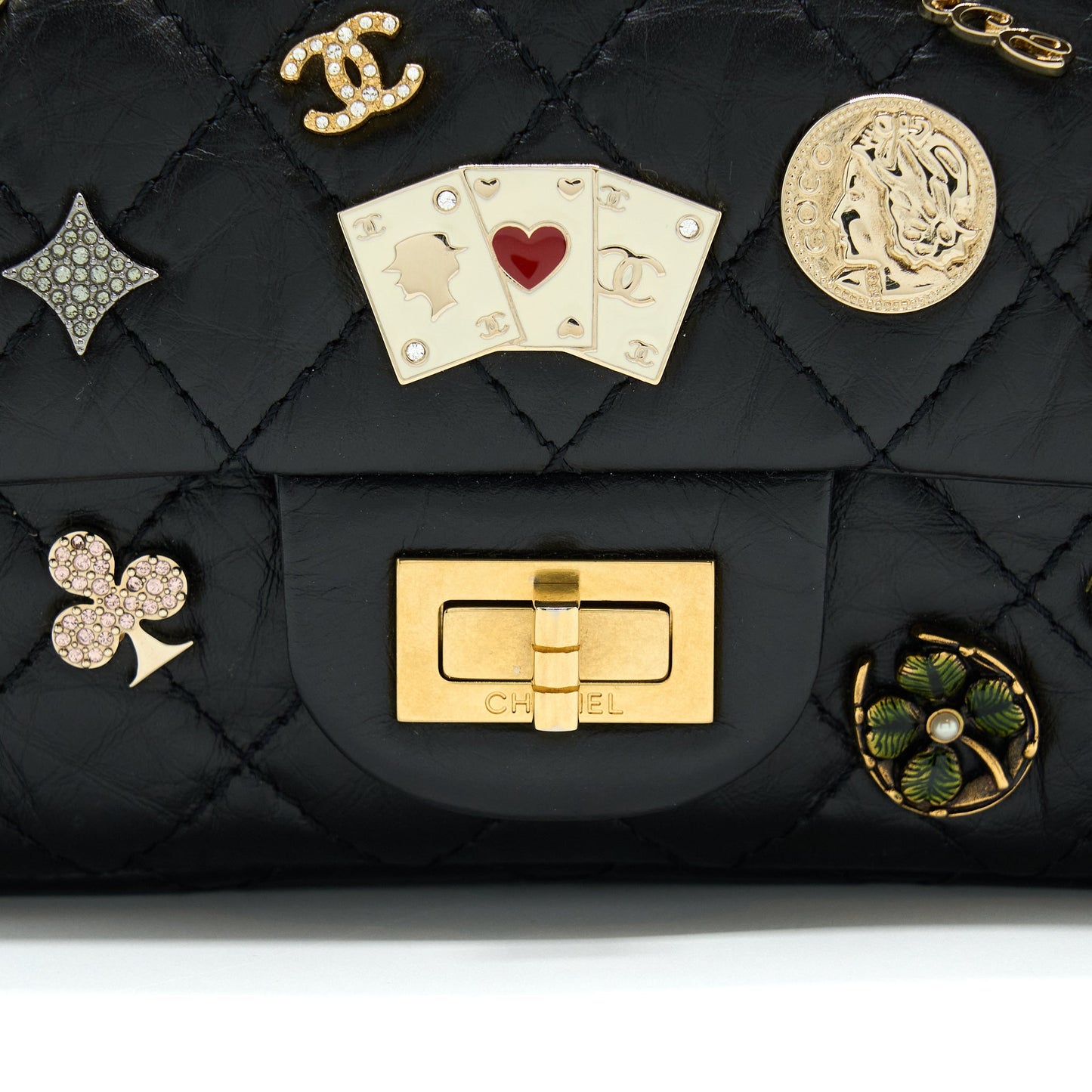 Chanel Mini 2.55 Reissue Flap Bag Lucky Charms Casino Limited Aged Calfskin With