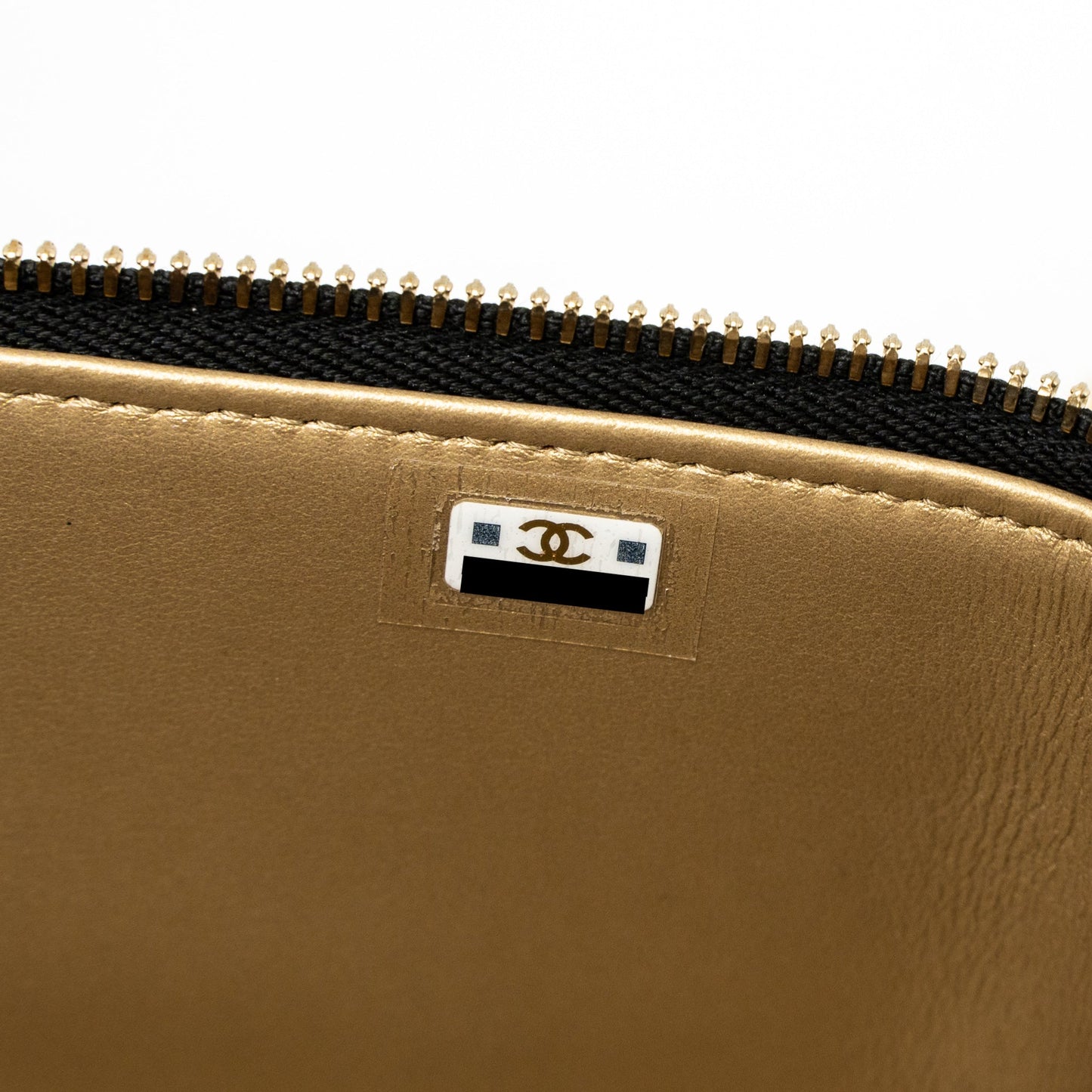 Chanel Pearl Crush Long Vanity with Chain Lambskin Black  (Microchip)