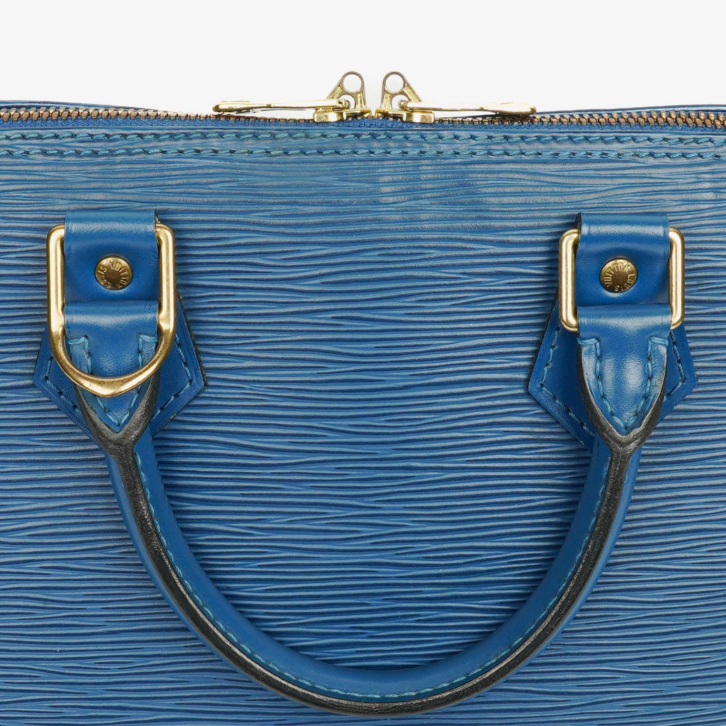 Louis Vuitton Blue Epi Leather Alma PM Handbag