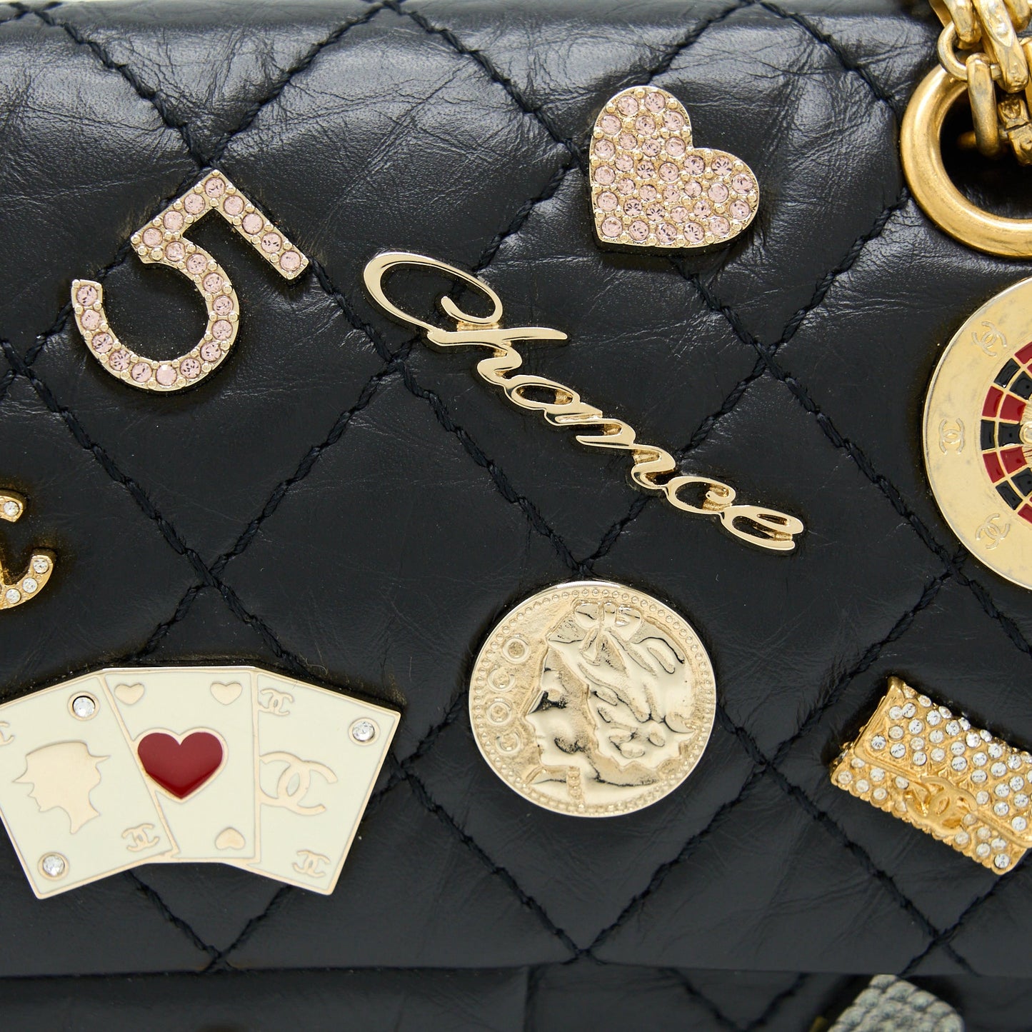 Chanel Mini 2.55 Reissue Flap Bag Lucky Charms Casino Limited Aged Calfskin With