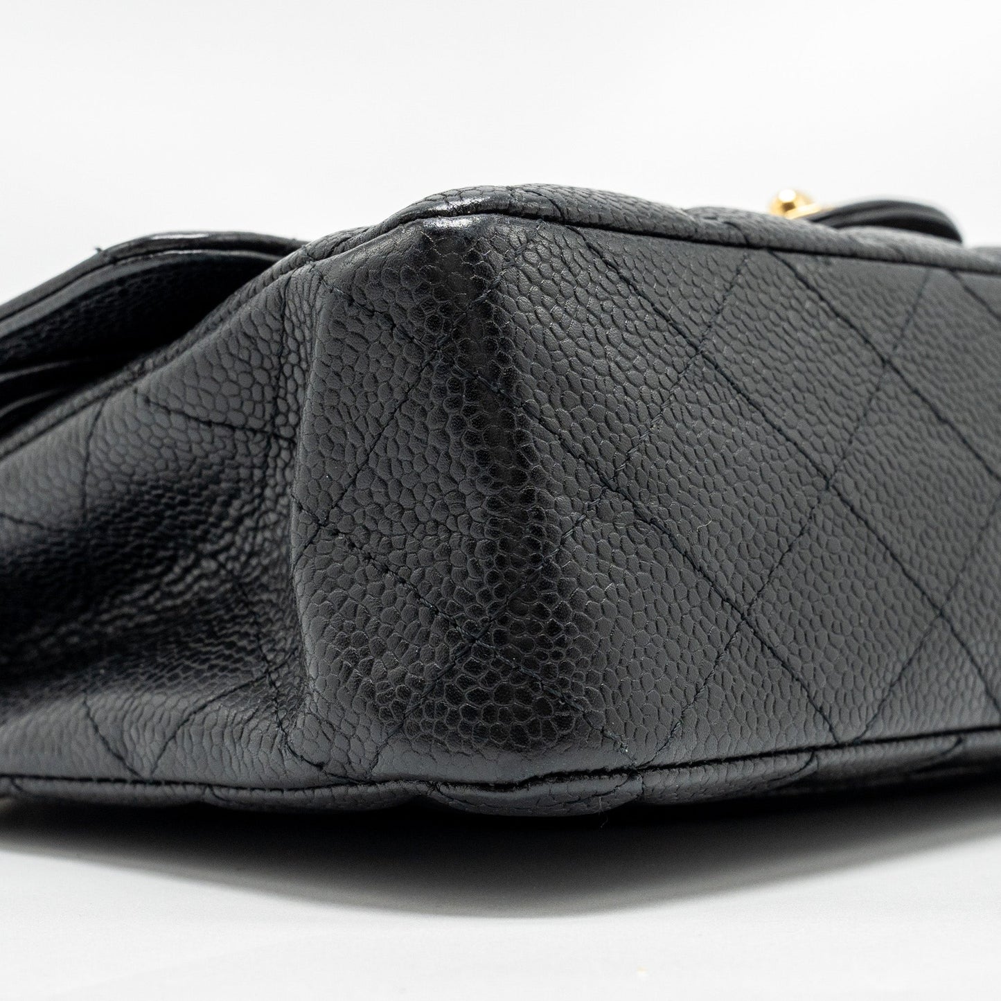 Chanel Medium classic double flap bag caviar Black