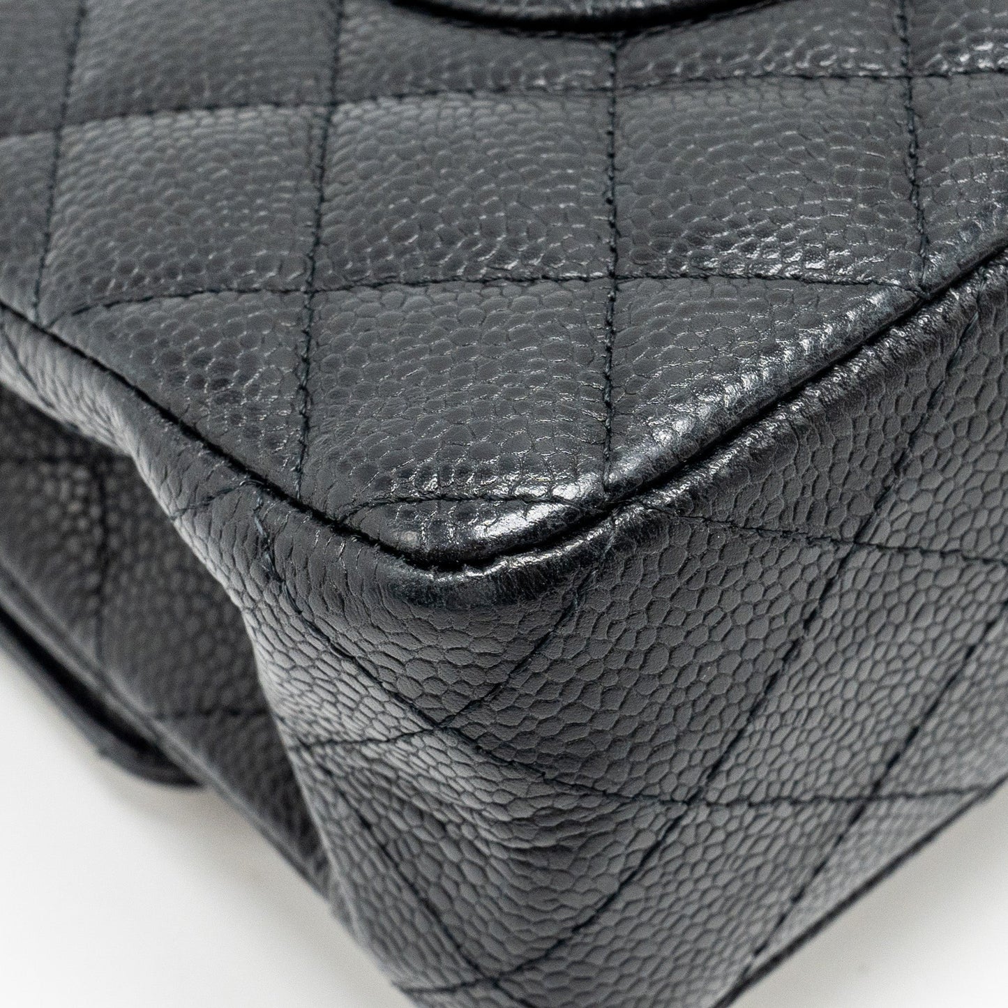 Chanel Medium classic double flap bag caviar Black
