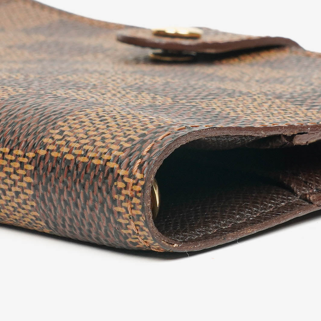Louis Vuitton Damier Ebène Small Ring Agenda Cover