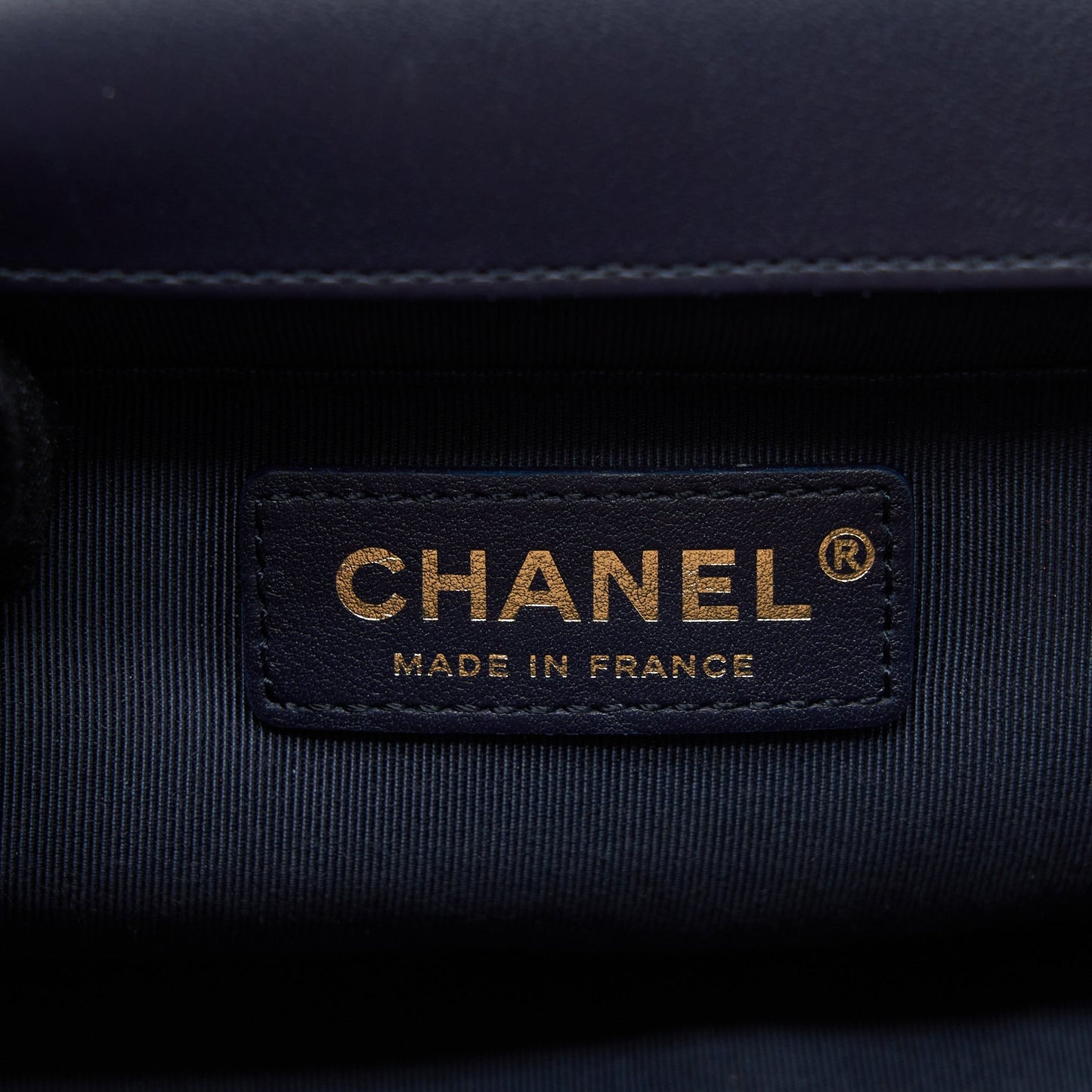 Chanel Medium Boy Bag Calfskin Navy L