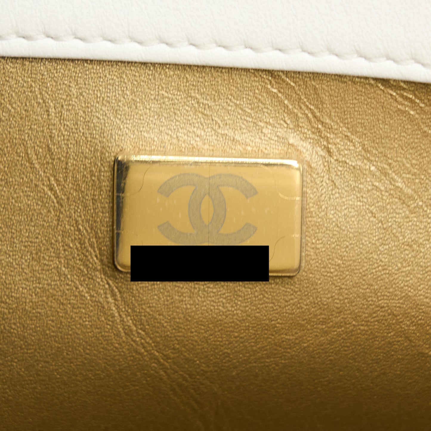 Chanel Pearl Crush Mini Square Lambskin White Brushed  (Microchip)