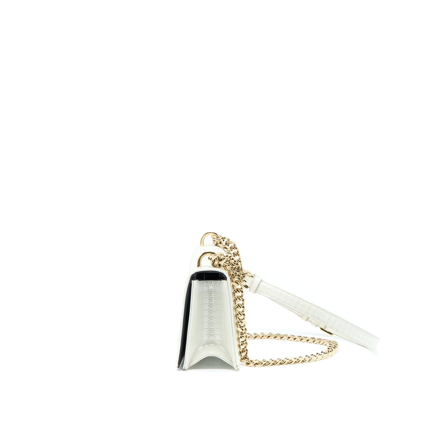 Dior Small Diorma Metallic White