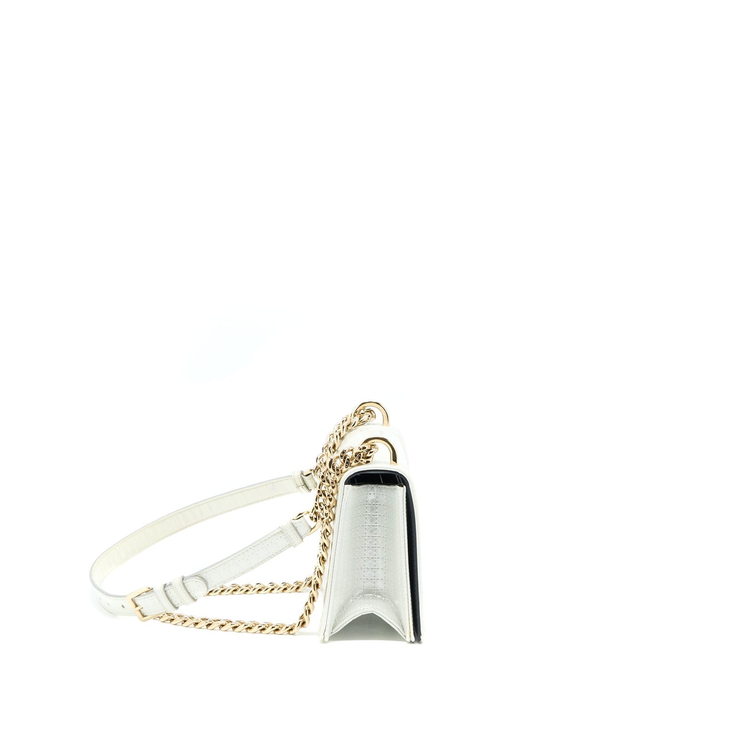 Dior Small Diorma Metallic White