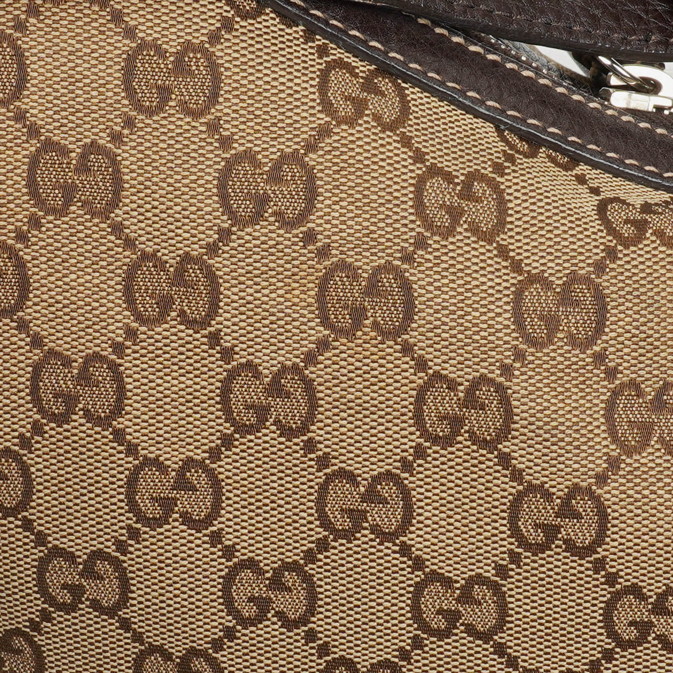 Gucci Monogram Canvas Icon Bit Hobo Bag