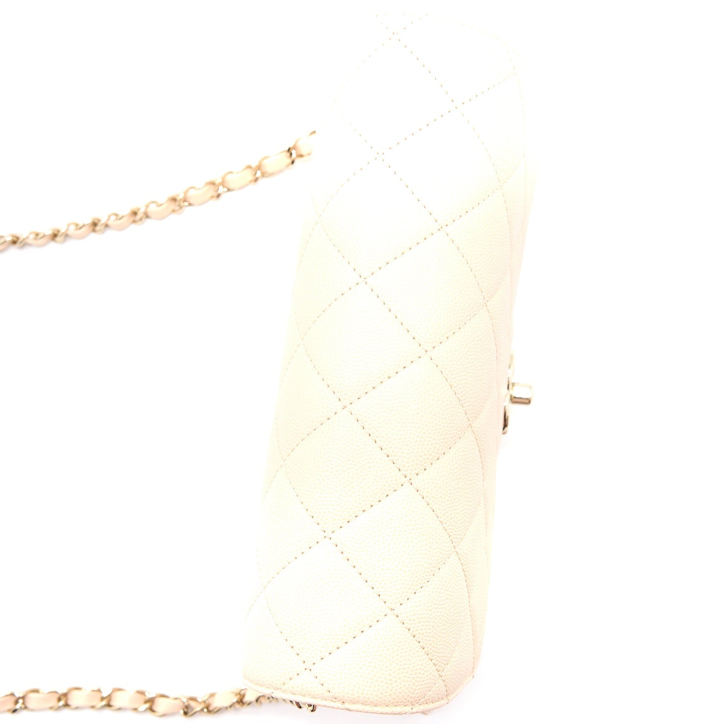 Chanel 21K Crossbody Bag Caviar Light Beige L (Microchip)