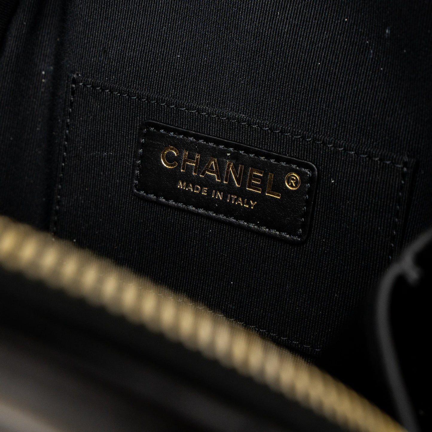 Chanel Round Vanity with Round Handle Crossbody Bag Lambskin Black  (Microchip)