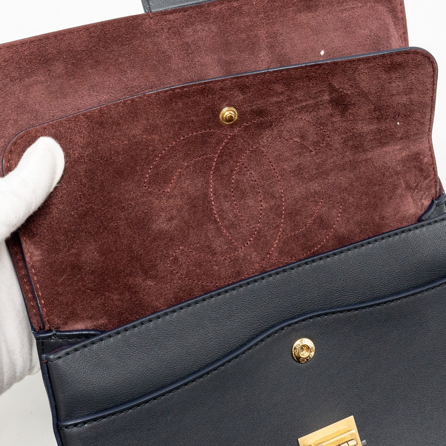 Chanel Detailed Charms Limited Edition 2.55 Reissue Bag Calfskin Dark Navy