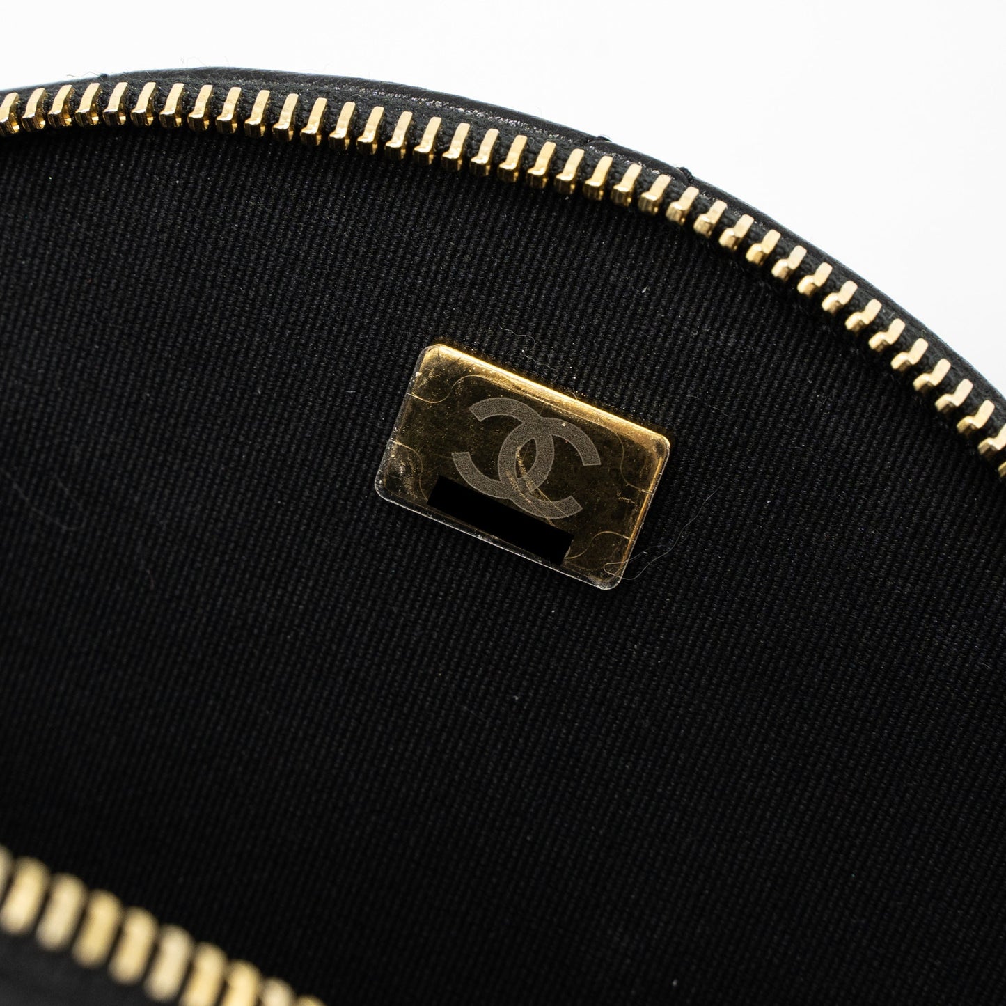 Chanel Round Vanity with Round Handle Crossbody Bag Lambskin Black  (Microchip)