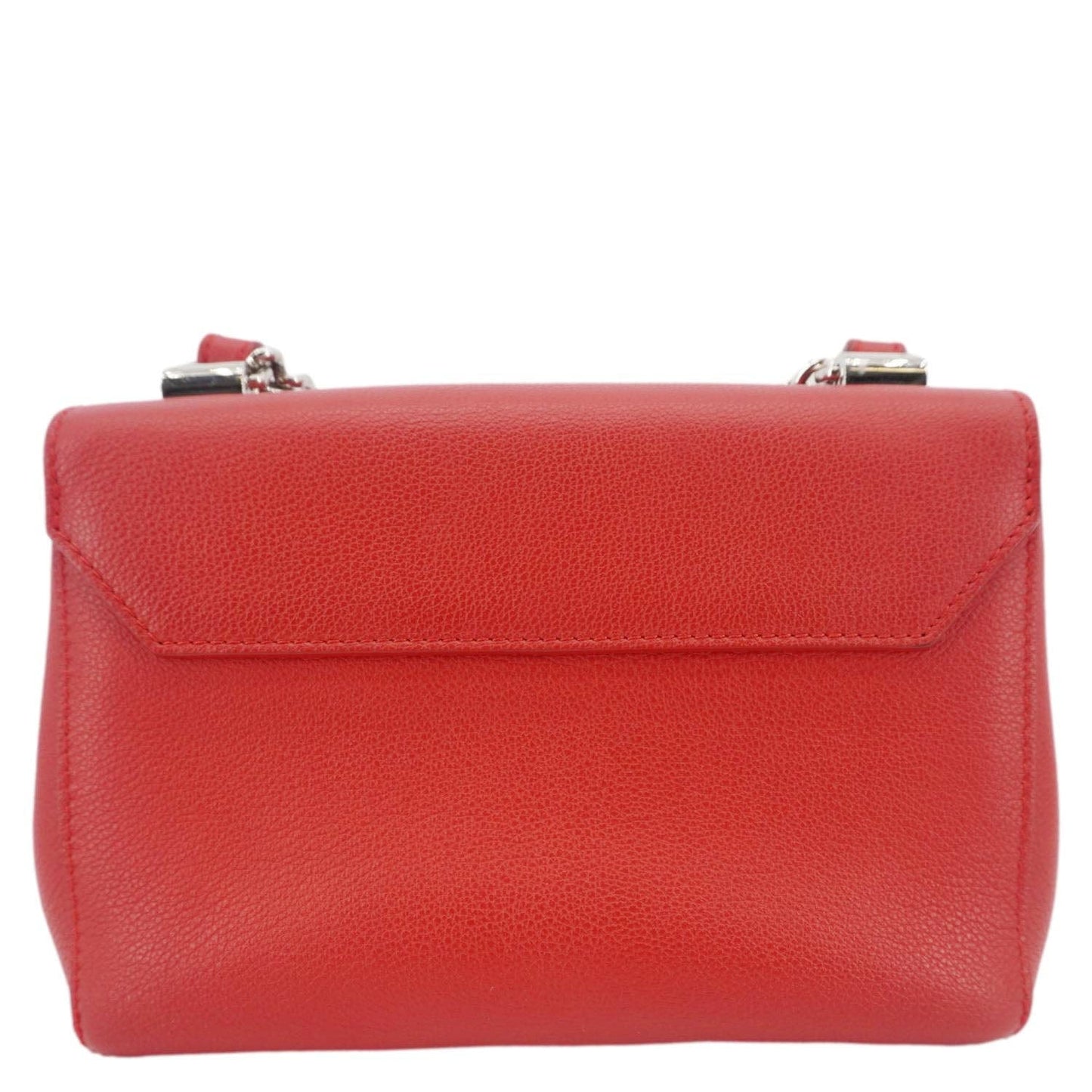 LOUIS VUITTON Lockme II BB  Pebbled Leather Crossbody Bag Rubis