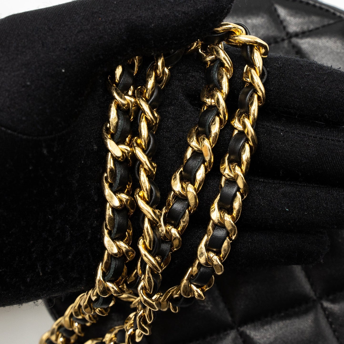 Chanel Round Vanity with Round Handle Crossbody Bag Lambskin Black  (Microchip)