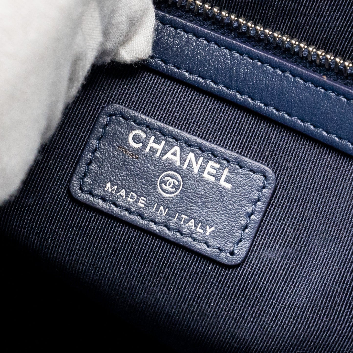 Chanel Coco Printed Medium 2.55 Reissue O-Case Pouch Fabric Black/White Ruthenium